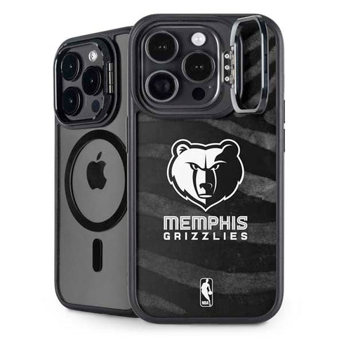 NBA Memphis Grizzlies Black Animal Print iPhone 16 Pro Kickstand Case